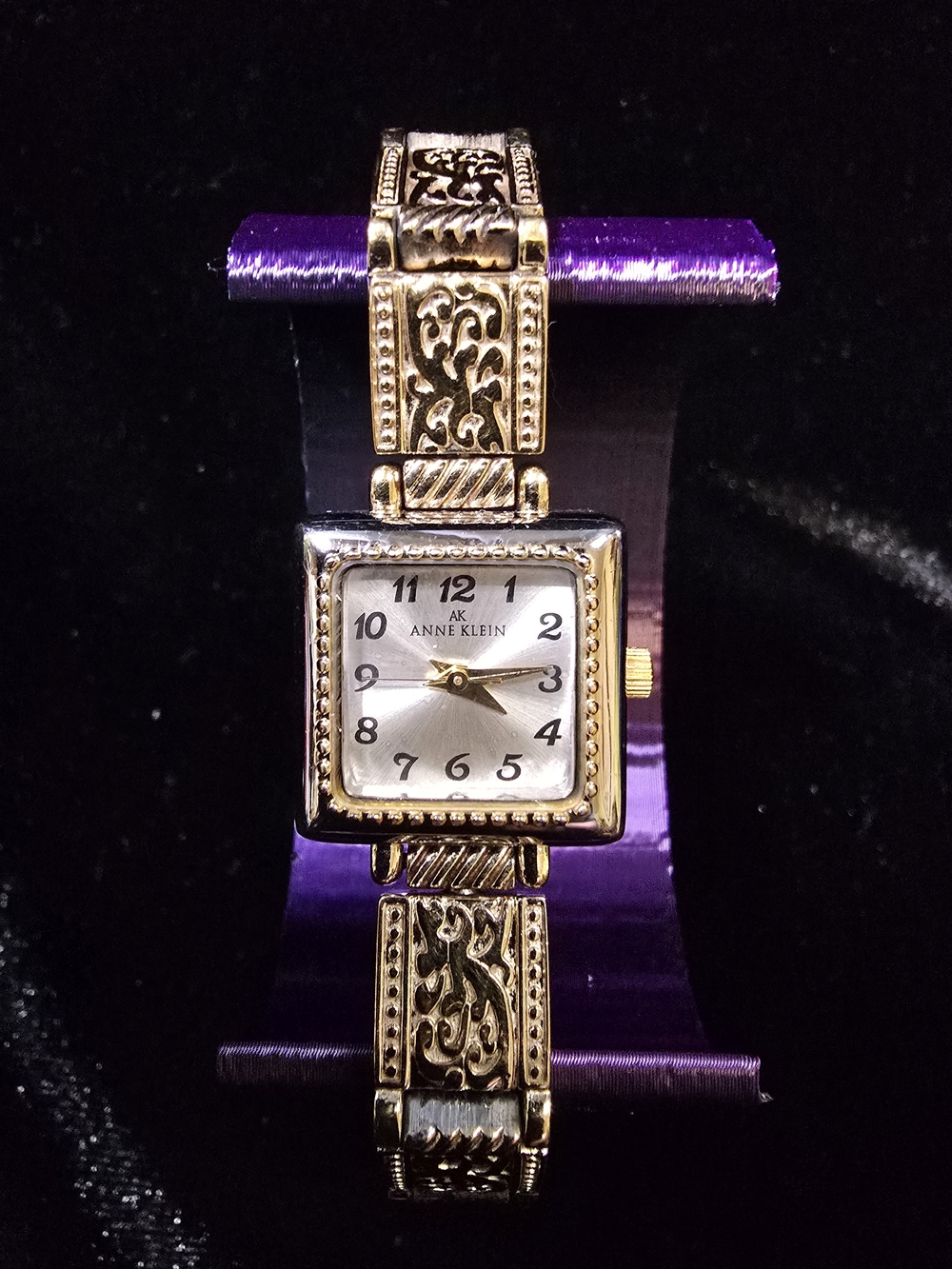 Vintage Anne Klein Reversible Dual Tone and Gold Tone Square Dial Watch